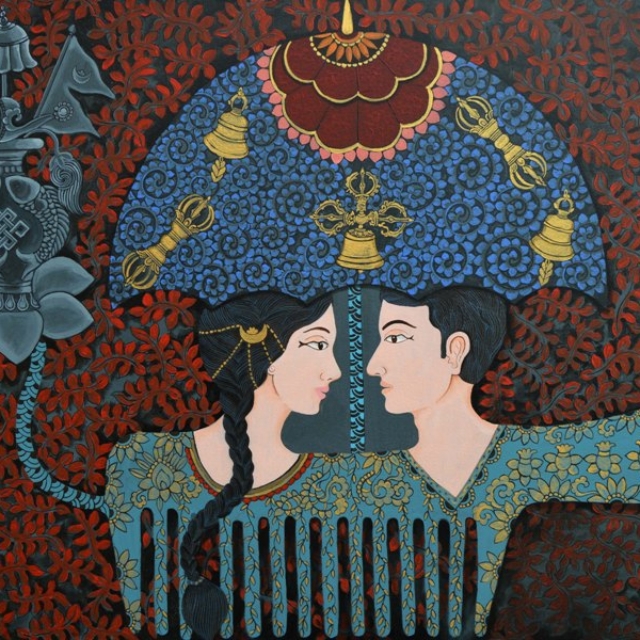 Sabita Dangol Visual artist from Nepal Creative Painting 